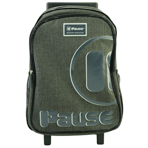 ست 6 در 1 کوله پشتی چرخدار 40 سانتی Pause مدل طوسی Trolly Bag - Pause